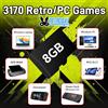 JMachen Scheda TF di gioco da 8 GB con 3170 giochi retrò/PC Sistema operativo Retrobat per ROG ALLY/Onexplayer/GPD WIN4/Win Console di gioco portatile/Win PC/Laptop