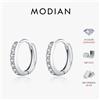 MODIAN D Colore Scintillante Moissanite Orecchini In Argento Sterling 925 Classico Brillante Cerchio Orecchini A Cerchio Per Le Donne Gioielleria Raffinata