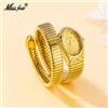 MISSFOX Orologi da donna MISSFOX delle migliori marche Nuovo orologio da donna semplice a forma di serpente al quarzo Orologi da polso impermeabili con cinturino unico alla moda