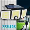 AMARYLLIS Luce solare 3000LM con doppio rilevatore di movimento PIR 3 modalità di illuminazione 270 ° Illuminazione Luci di inondazione Garde di sicurezza impermeabili IP65