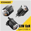 ESSAGER Caricatore USB Type C GaN Essager 33W con Display Digitale, Ricarica Rapida PD per iPhone 17 16 15 14 Pro Max, iPad Mini, Xiaomi, Samsung S22
