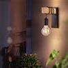 PARKSON Lampada da parete in legno di ferro vintage nordico E27 Illuminazione per interni Loft Corridoio Lampada da parete retrò per la decorazione domestica Lampade da comodino Sconce