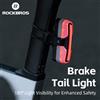 ROCKBROS Fanale posteriore per bicicletta Freno intelligente Luce posteriore per bicicletta più sicura Cinque modalità di illuminazione Accessori per bici rilevati con vibrazioni