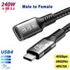 FDBOY Cavo di prolunga USB C 8K compatibile con Thunderbolt 4/3 USB4.0/3.2/3.1, ricarica rapida per MacBook, laptop, Huawei