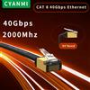 CYANMI Cavo Ethernet CYANMI CAT8 Cavo Lan di rete intrecciato in nylon da 40 Gbps per PC Modem Laptop Router PS 5 Cavo Ethernet piatto RJ45 Cat 8