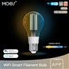 MOES Smart WiFi Lampadina a filamento Lampada a LED E27 Illuminazione dimmerabile 2700K-6500K 806Lm Tuya Alexa Google Controllo vocale 90-250V 7W