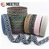 Meetee Nastro in cotone jacquard da 25 mm, 5/10/20 metri, per borse, cinghie etniche, nastri, passamanerie per abbigliamento, accessori per cucito fai da te