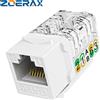 ZoeRax RJ45 Cat6/5e Jack Keystone a profilo sottile Ethernet a 90 gradi Punch Down Pannello patch compatibile con jack Keystone e piastra a muro