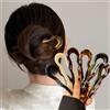 FORWOT Forcina per capelli a forma di U Moda Tartaruga Acetato Acrilico Forcina Copricapo geometrico Bastoncini per capelli Accessori per capelli per ragazze da donna