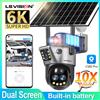 LS VISION V380 Dual Lens WIFI/4G Telecamera solare Zoom 10X PIR Rilevazione umana Visione notturna Videocamera di sicurezza esterna 8MP 4K Cctv