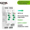 GEYA GRT6-M 24~240V AC DC Relè Temporizzato su Guida DIN 0.1s-10 Giorni 10A, Relè Timer Multifunzione con 10 Opzioni di Funzione 220V