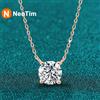 NeeTim 1ct 2ct 3ct 5ct D VVS1 Collana Moissanite per donna Argento sterling 925 con pendente in diamante da laboratorio placcato oro rosa giallo