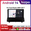 Hizpo Autoradio Android da 9 pollici per Ford Fiesta 2009 - 2017 Sync Multimedia DSP RDS CarPlay 4G BT Navigazione GPS UIS7862 Unità principale