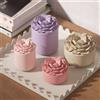 GBhouse Nicole Camelia Barattolo di candela Stampo in silicone Jesmonite Stampo di ricarica per candele riutilizzabile Stampo in gesso per cemento fiore fai da te