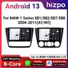 Hizpo Autoradio Android14 da 9 pollici 2Din per BMW Serie 1 E81 E82 E87 E88 AT MT Navigazione GPS RDS DSP Android Auto CarPlay 360 ° CAM