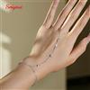 Smyoue 3MM Moissanite Bracciali per donna 14-21cm Dimensioni polso Catena regolabile Argento sterling 925 placcato 18K Gioielli all'ingrosso