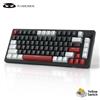 MageGee Tastiera da gioco meccanica MageGee al 75% con manopola di controllo, tastiera da gioco cablata retroilluminata blu Interruttore rosso/giallo per PC Windows