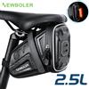 NEWBOLER 2025 NUOVA borsa da sella per bicicletta impermeabile borse laterali per bici da strada MTB borsa portautensili per bicicletta a strisce riflettenti accessori MTB