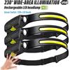 KDULIT Lampada frontale a induzione Lampada frontale con sensore LED COB Torcia con batteria incorporata Torcia frontale ricaricabile USB 5 modalità di illuminazione Faro