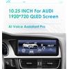 OSSURET Autoradio Android Auto da 10.25 pollici con sistema intelligente per Audi A4 A5 B8 S4 S5 2009-2016, unità principale multimediale con GPS e navigatore, schermo.