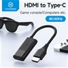 Hagibis Convertitore da HDMI a USB C femmina Adattatore da HDMI a AR per occhiali Carica e riproduzione per Switch PS5 Xbox Rokid/Xreal/Thunderbird