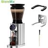 Biolomix Macinacaffè elettrico BioloMix conico con supporto rimovibile, con 48 impostazioni di macinatura regolabili, per caffè espresso