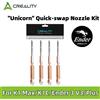 BEGRINT Kit ugelli a sostituzione rapida Unicorn K1C di Creality Official, ugelli ad alta velocità in acciaio temprato da 0,4/0,6/0,8 mm per K1C/Ender V3