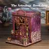 CUTEBEE Libro in legno Nook Modello in miniatura Kit camera casa delle bambole fai da te Libreria Scaffale Inserto Puzzle 3D per libreria astrologica