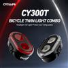 CYCLAMI CY300T Bicicletta Smart Brake Sensing Luce posteriore anteriore Impermeabile MTB Luci per bici da strada Accessori per ciclismo