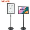 NONE VEVOR Supporto per Insegne su Piedistallo, Supporto per Poster Regolabile da 420 x 297 mm, Piedistallo Porta Insegne Girevole 360° da Pavimento per Eventi Matrimonio Festa Conferenza Interno Esterno