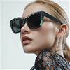 ZENOTTIC Occhiali da sole polarizzati quadrati con stampa alla moda Occhiali da sole a farfalla in acetato per le donne che guidano protezione UV400