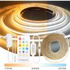 MJJC CCT COB LED Strip Light 24V Dimmerabile 1M 2M 3M 4M 5M WW CW Dual White FCOB LED Nastro Lampada lineare a nastro con kit telecomando RF