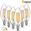 Grensk Candela C35 E14 4W 6W 220V Lampadine a led Bianco caldo Dimmerabile Sostituibile Lampadario a sospensione Lampada a filamento per interni Decor Home