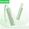 ROCOREN Mini Power Bank stile rossetto 5000mAh con indicatore di alimentazione LED Caricatore portatile Batteria compatta per telefoni cellulari