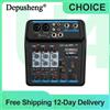 DEPUSHENG U4 Mixer professionale a 4 canali Registrazione computer Suono digitale dal vivo Musica Mini console audio
