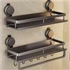 YUNJIEYA Porta Asciugamani da Parete Senza Foratura per Bagno, Lavabo, Toilette, Doccia, Cucina