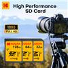 KODAK 100% originale 64GB 128GB Schede di memoria SD Class10 256GB U1 HD Scheda SD Scheda di memoria SDXC V30 Schede di memoria per la fotocamera