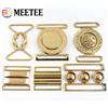 Meetee 1/2/3/4/5 pezzi fibbia per cintura in metallo cappotto da donna chiusura decorativa pulsante soprabito gancio per indumenti fibbie borse fai da te accessori di ricambio