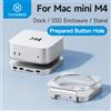 Hagibis Hub USB C con custodia SSD M.2 per Mac Mini M4/M4 Pro Supporto Docking Station Type-C Custodia SSD USB3.2 Gen2 SD4.0 TF4.0