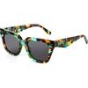 ZENOTTIC Occhiali da sole alla moda da donna Polarizzati Protezione UV Montatura quadrata in acetato Regalo con stampa di design a farfalla