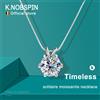KNOBSPIN 1-5 CT Collana Moissanite Solitario Pandent Certificato GRA Dainty s925 Sterling Silver 18k Collane classiche per le donne