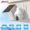 ANRAN 5MP Telecamera solare Batteria Telecamera WIFI Protezione di sicurezza domestica esterna PIR Rilevamento umano Visione notturna a colori Audio bidirezionale