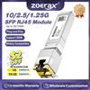 ZoeRax Modulo ricetrasmettitore Ethernet ZoeRax 10/2.5/1.25G SFP+ a RJ45 in rame, compatibile con switch Ethernet Cisco/Mikrotik