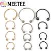 Meetee 2/5/10 pezzi Meetee 15-60mm anelli in metallo a forma di U fibbia a doppia testa chiusura ad anello per costumi da bagno bikini decorazione cappello gancio accessorio