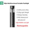 MIJIA Torcia Multifunzione Mijia 4in1 Ricaricabile 3100mAh 1000 Lumen IP65 Impermeabile Luce di Emergenza per Esterni