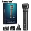 Kensen S29 Tagliacapelli per uomo Kit tagliacapelli regolabile 2 in 1 Rasoio elettrico Macchina per tagliare i capelli asciutti/bagnati Tagliacapelli per naso