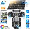 V380 Telecamera IP solare 4G per esterni 12MP 6K Lenti triple Schermi tripli Monitor video di sicurezza Visione notturna Telecamere CCTV impermeabili