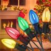 Grensk Stringa luminosa colorata C7 220V EU 110V US Street Garlandt E12 Plastica infrangibile impermeabile per la decorazione del cortile esterno