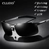 CLLOIO Occhiali da sole polarizzati da uomo di marca Telaio in alluminio UV400 Occhiali da sole antiriflesso Occhiali da guida maschili Senza montatura Oculos De Sol