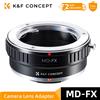 K&F CONCEPT Anello Adattatore per Obiettivi K&F CONCEPT MD-FX da Attacco Minolta MD a Fotocamere Fujifilm Fuji X-Pro1 X-T10 X-A1 X-T2 X30 XF1 XQ1